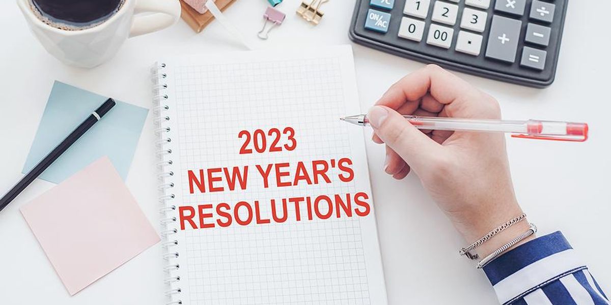 2023 new years resolutions concept