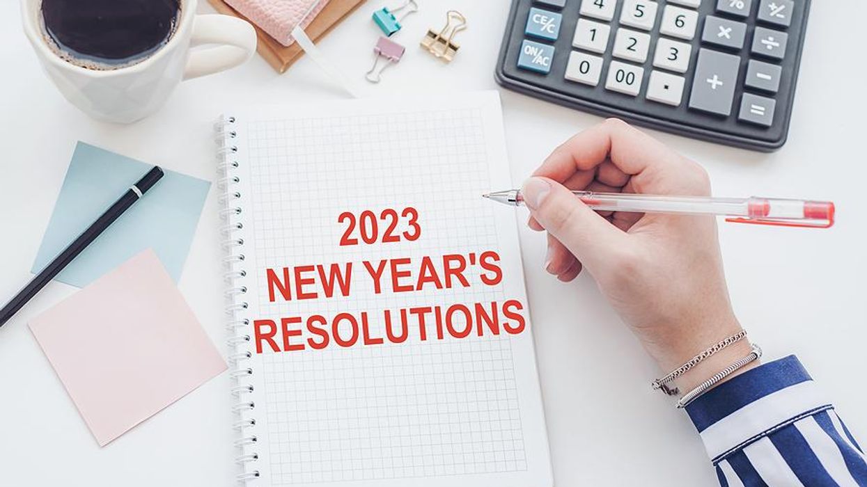 2023 New Years resolutions concept