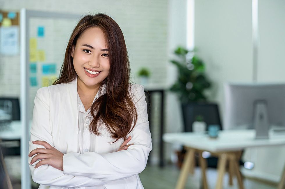 A confident professional who has learned from her setbacks.