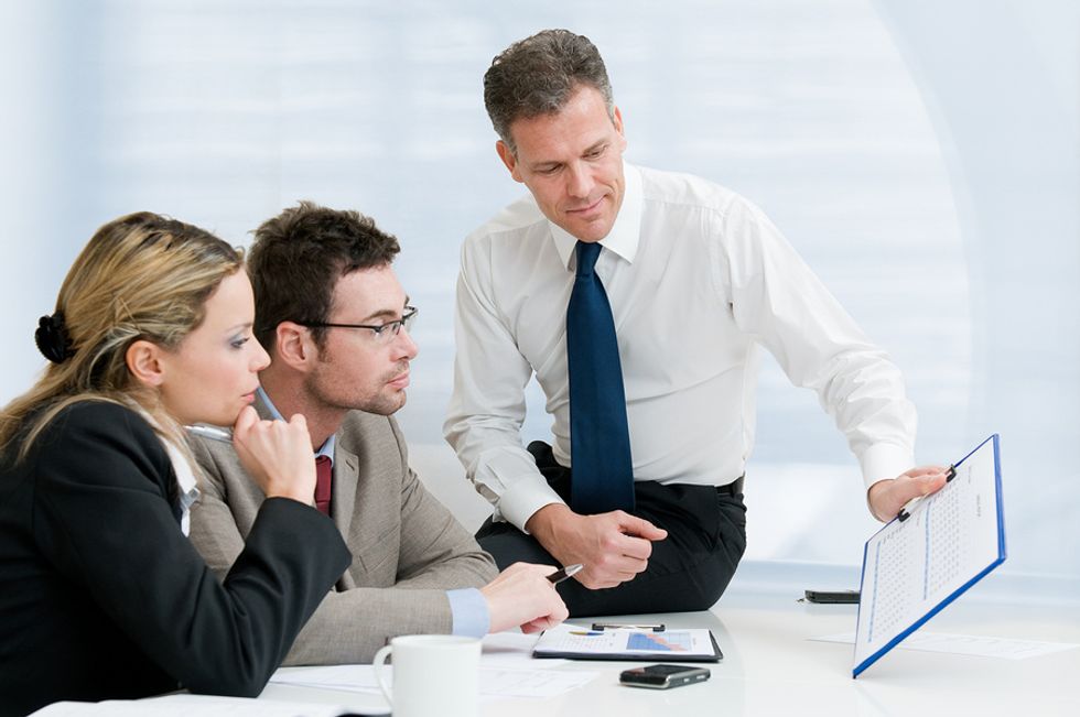 A manager gets feedback from his employees about the company's culture.