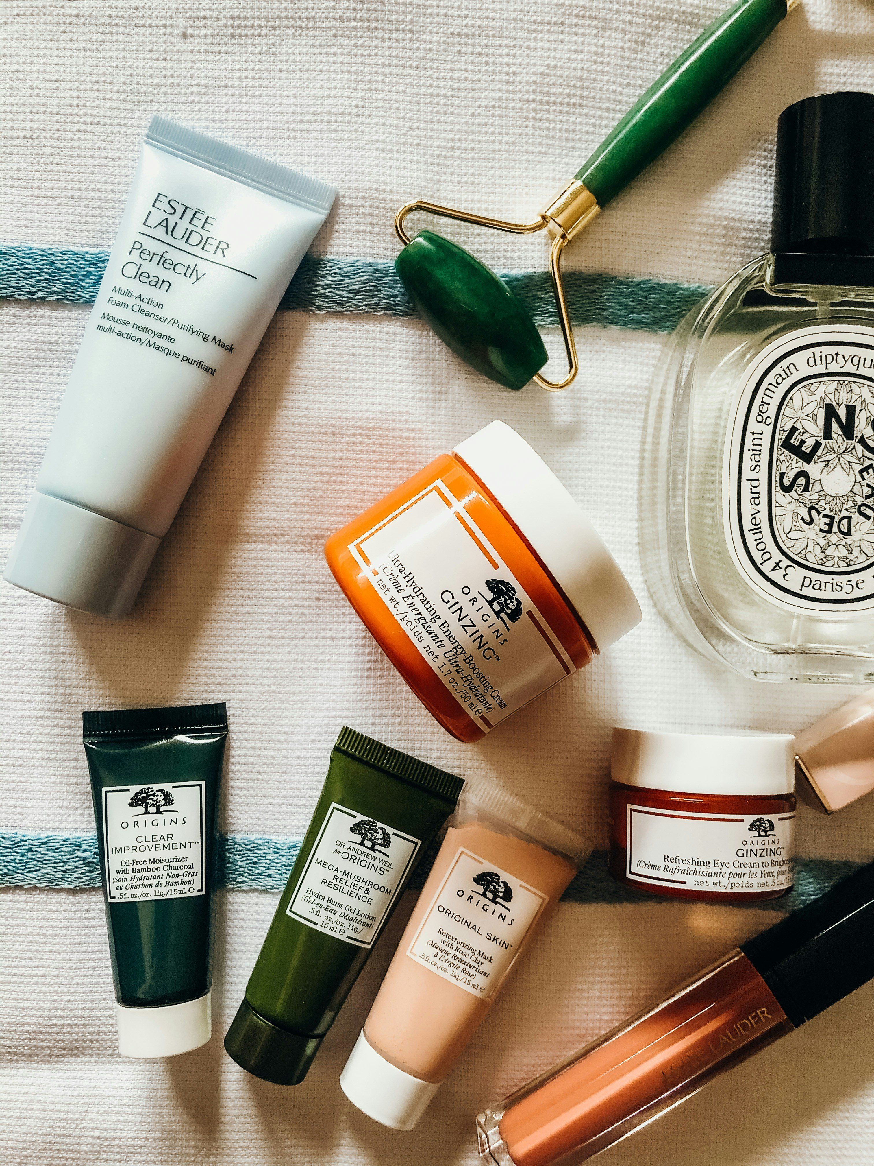 A variety of skincare products