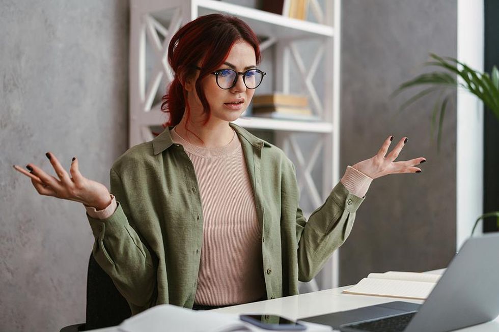A young job seekers is confused by a company's lack of social media.