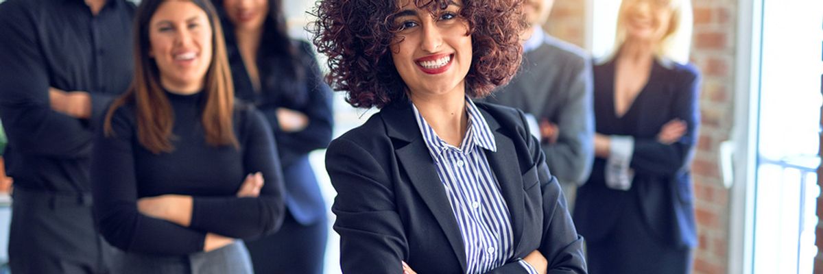 An office celebrates International Women's Day