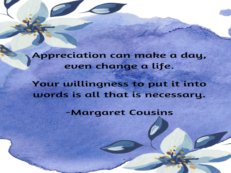 Appreciation quote by Margaret Cousins