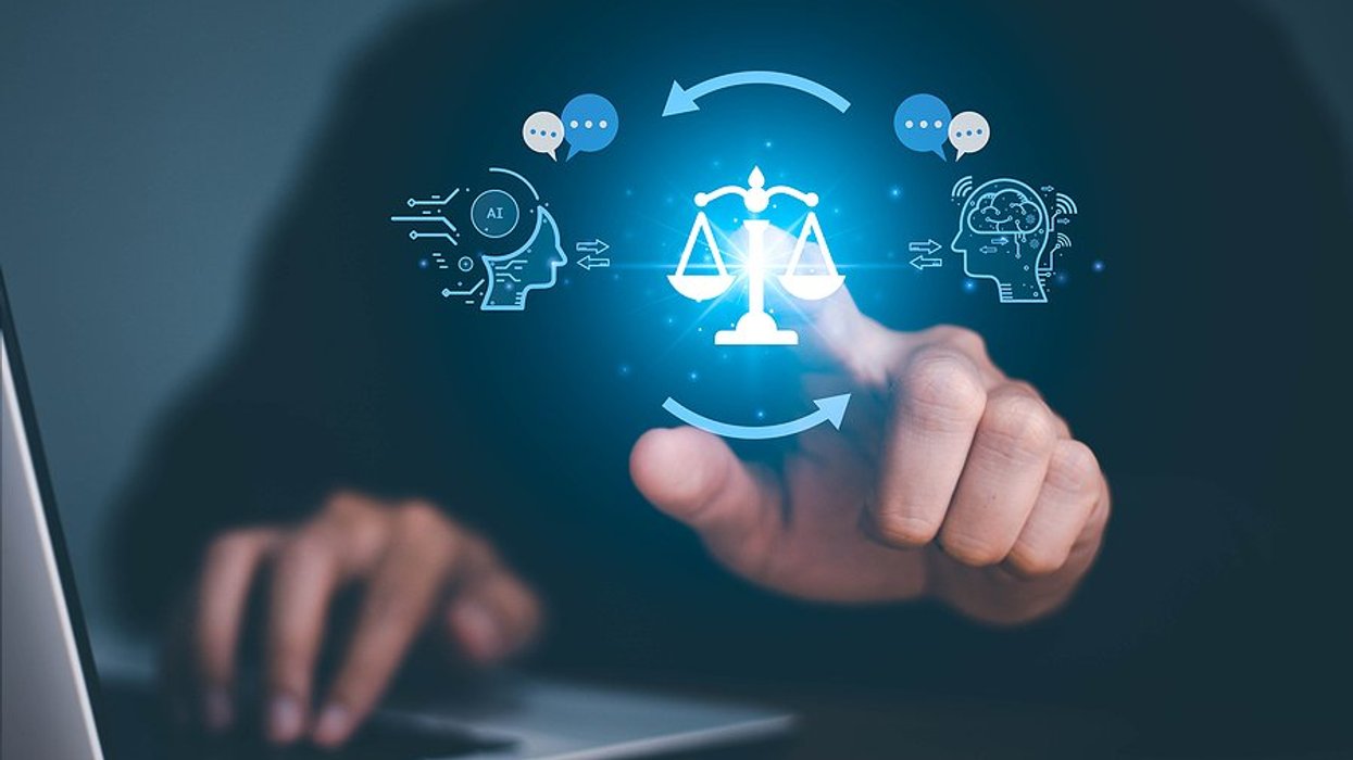Artificial intelligence (AI) in law concept