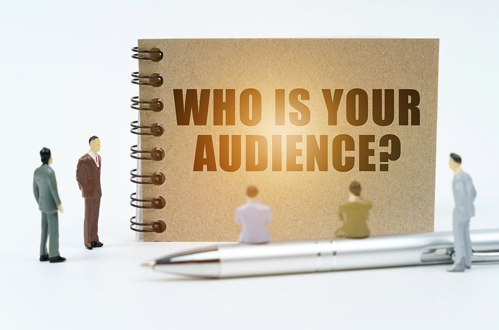 Audience, business/written communication concept