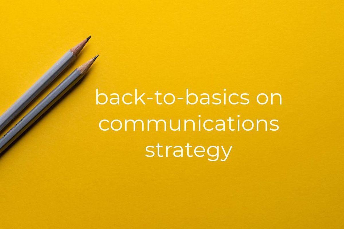 back-to-basics on communications