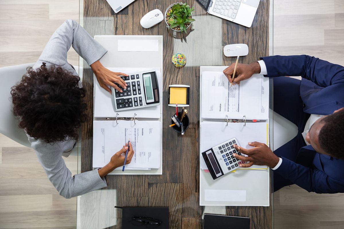 Business owners do taxes for their digital business