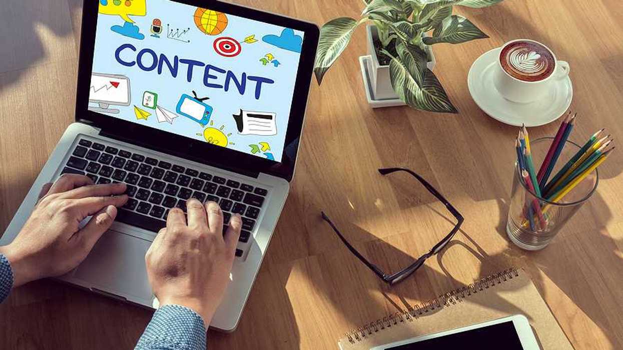 Community manager works on content strategy