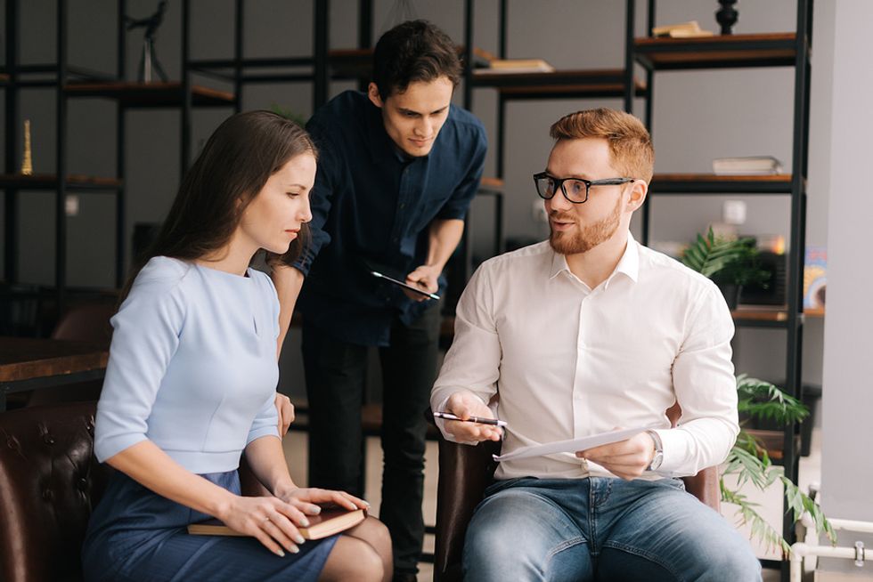 Coworkers build a productive workplace relationship