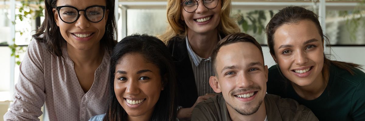 Diverse group of co-workers in the workplace