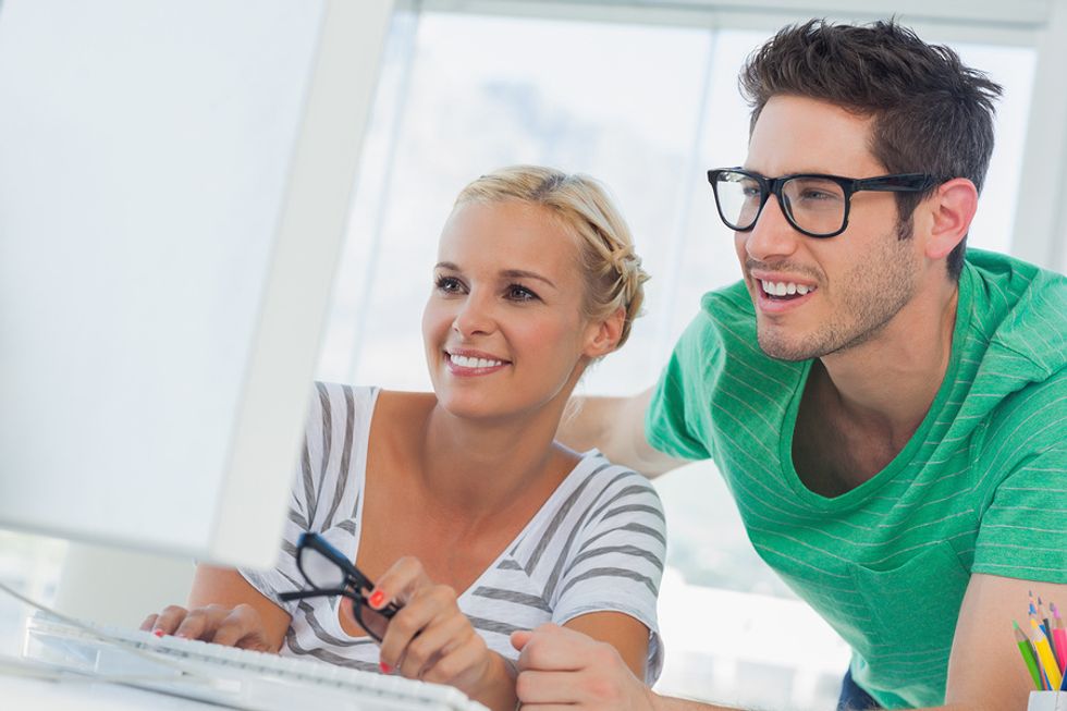 Employees read about their company online.