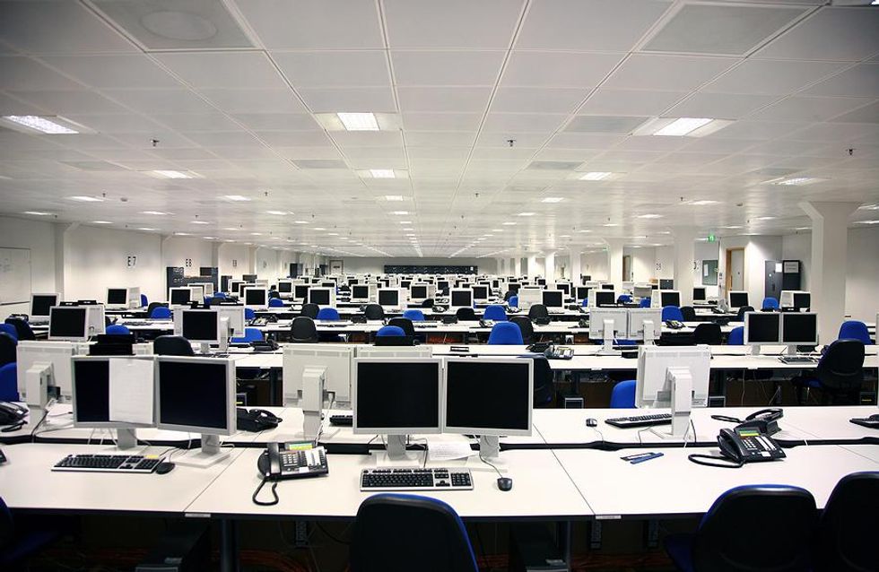 Empty call center