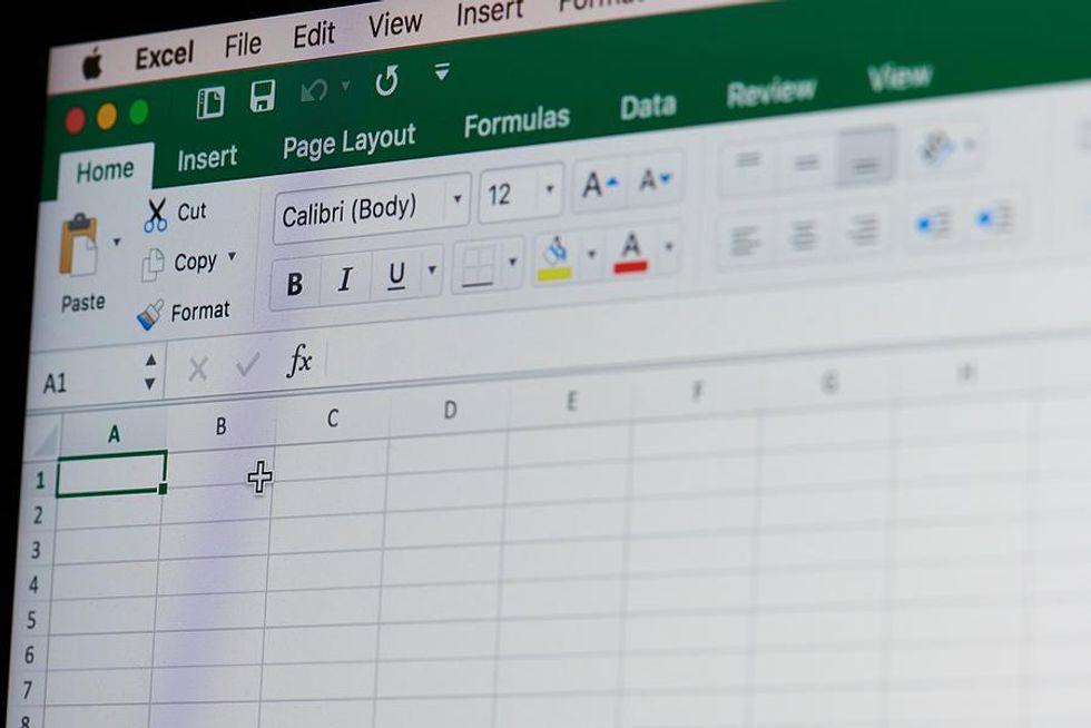 Empty spreadsheet on Microsoft Excel