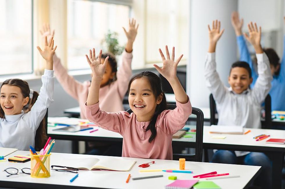 Engaged students in a classroom