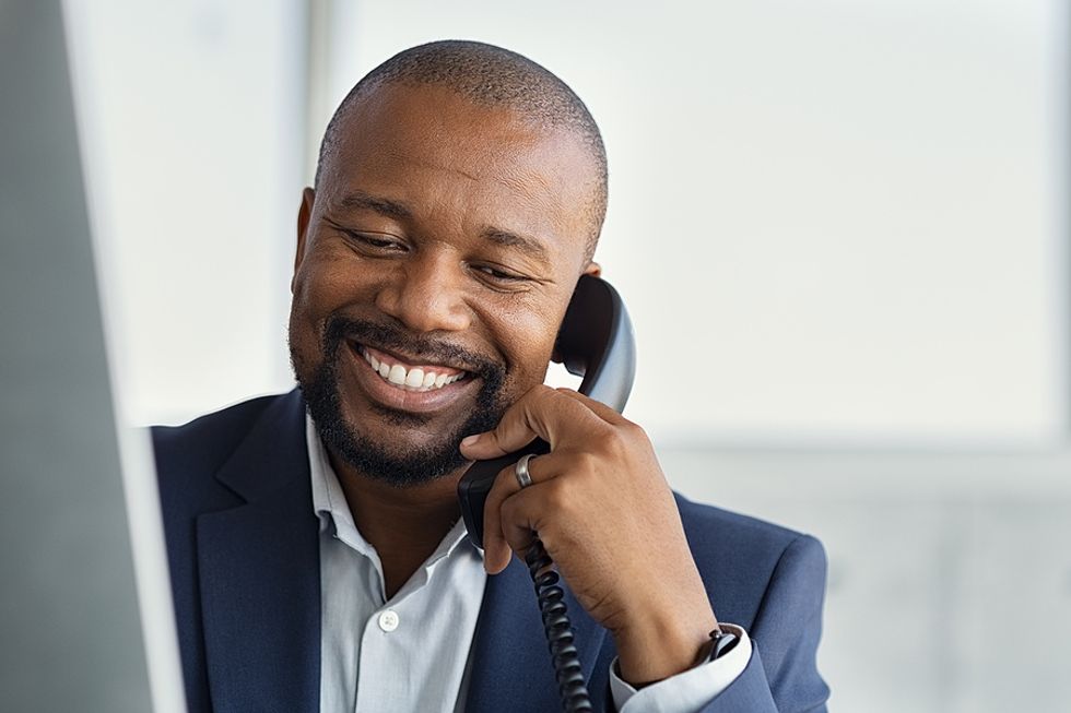 Executive on the phone