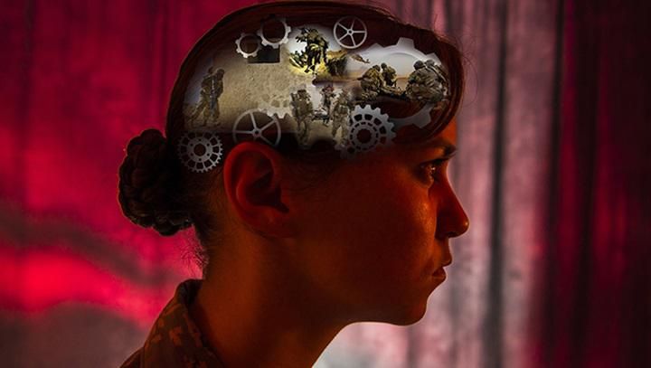 Woman with mental health issues concept