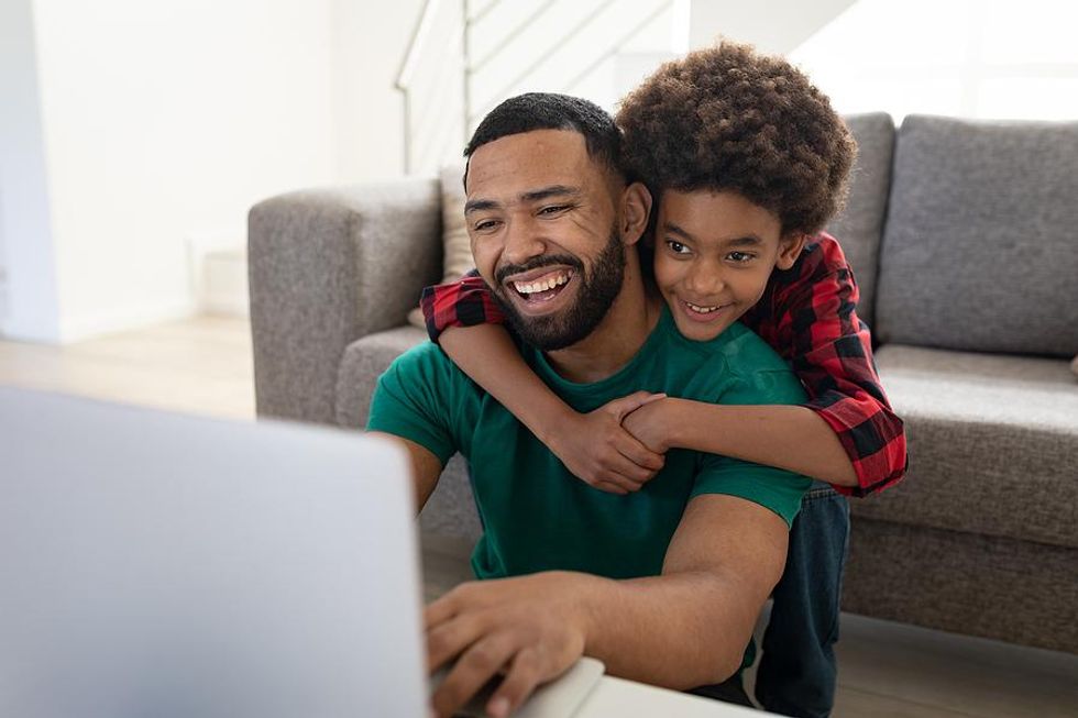 Father conducts a proactive job search