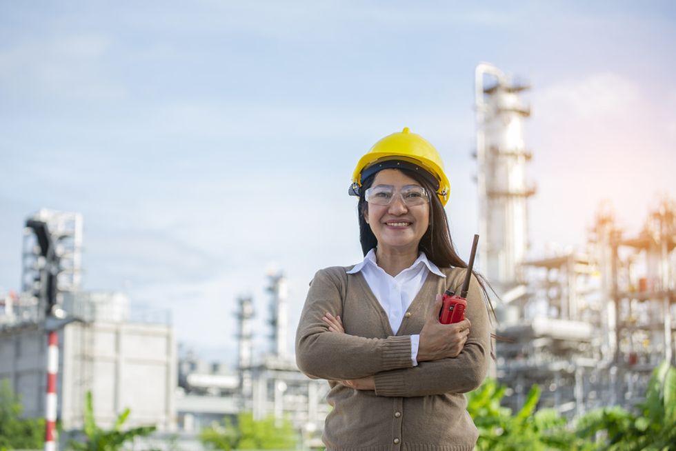 Female safety professional developing her career