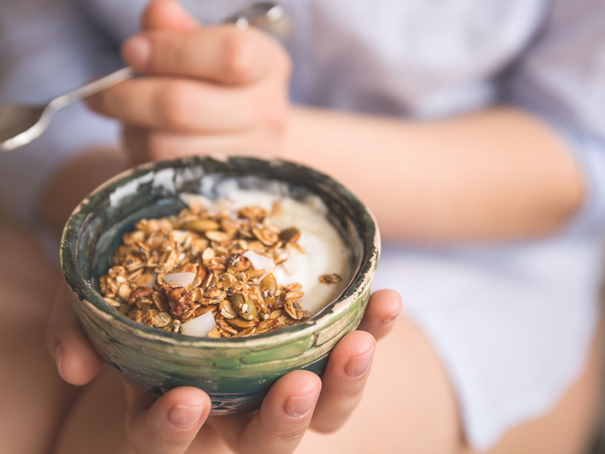 Grain-free granola with yogurt