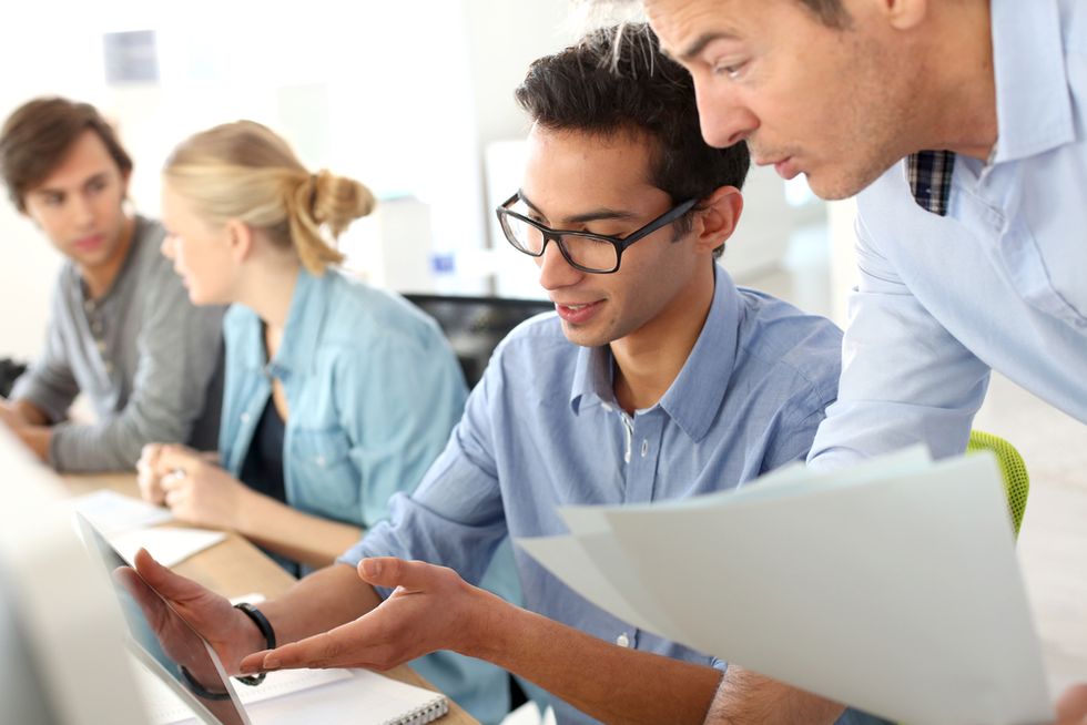 Group of interns at a summer internship