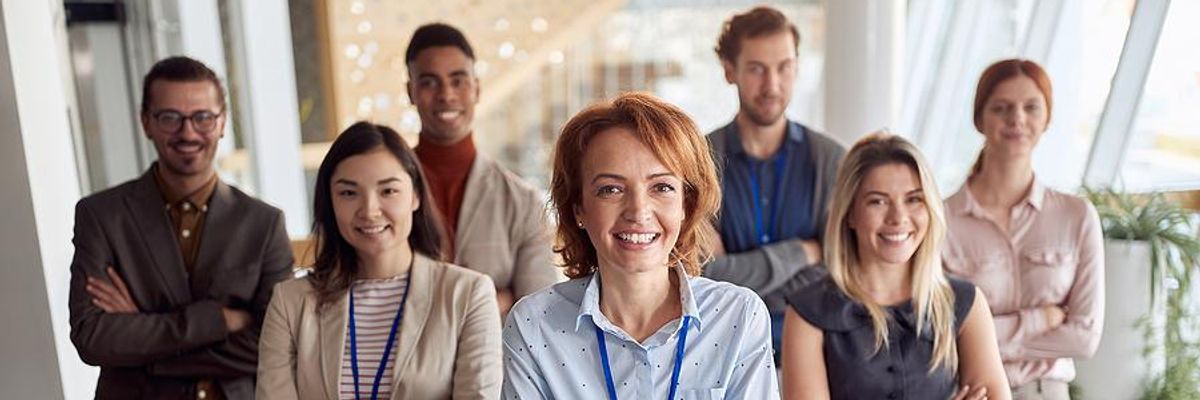 Group of leaders smiling