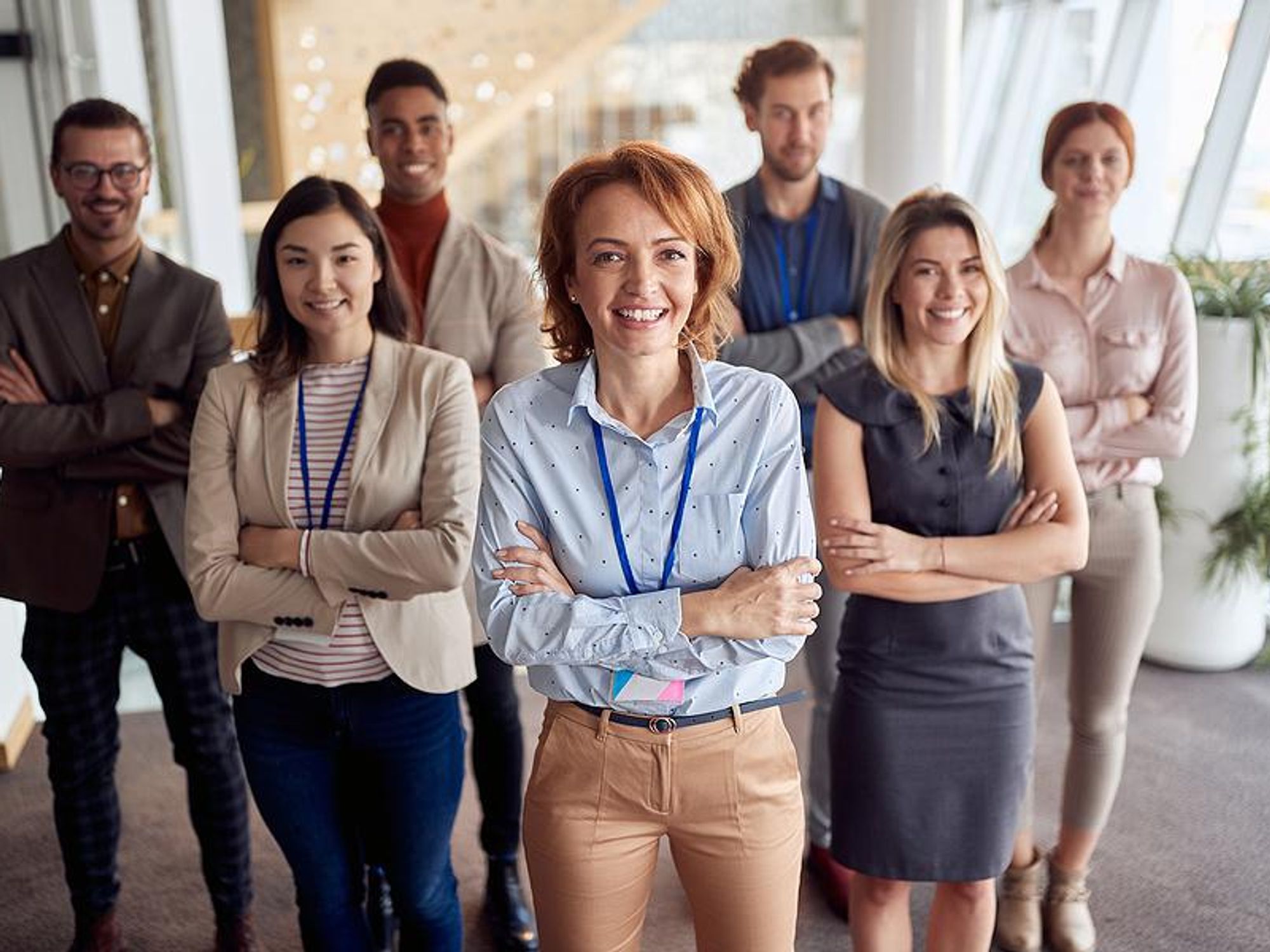 Group of leaders smiling