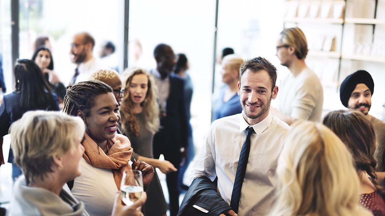 Group of people at a networking event