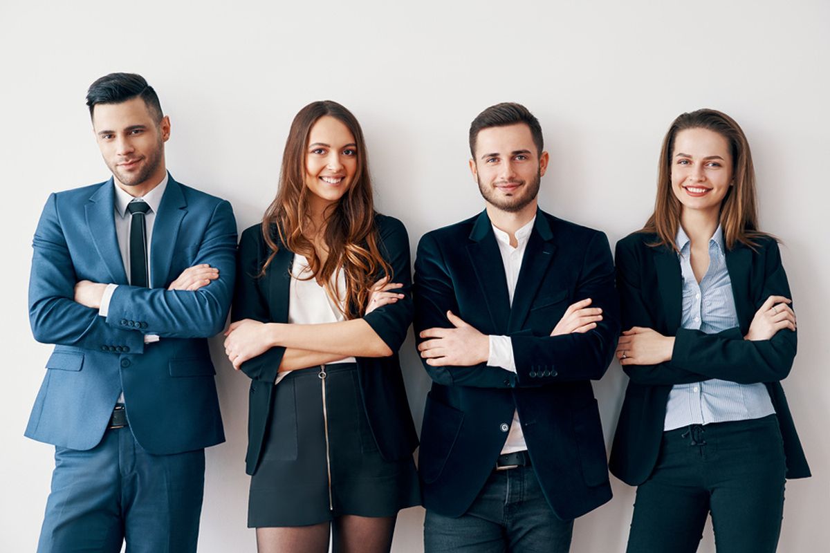 Group of successful people with effective daily habits