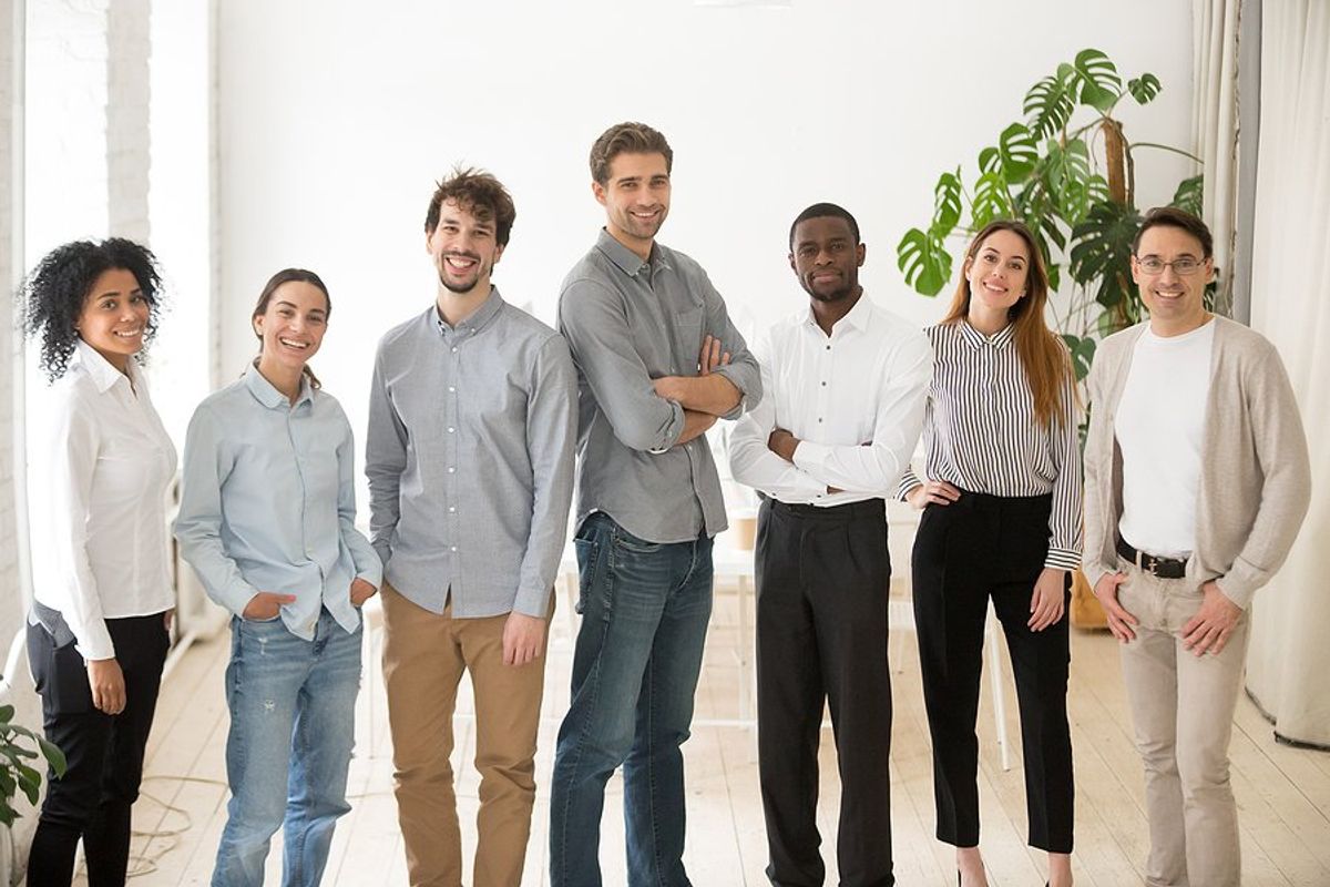 Happy and respected professionals at work