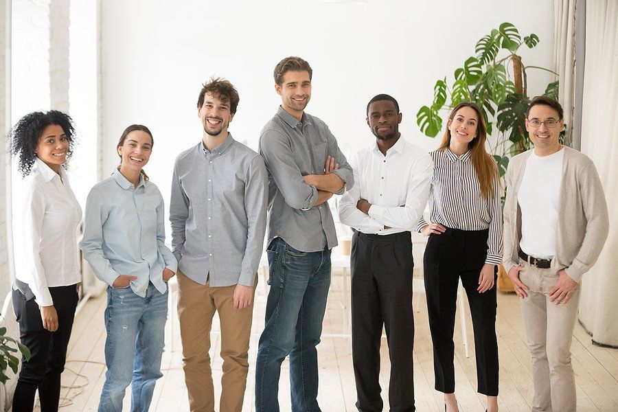 Happy and respected professionals at work