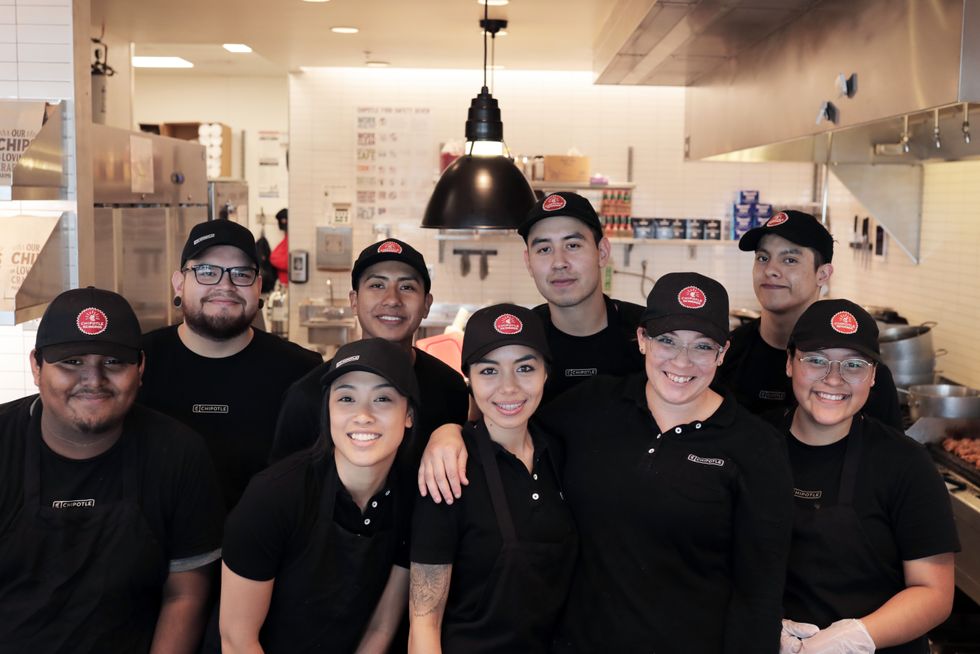 Happy Chipotle employees