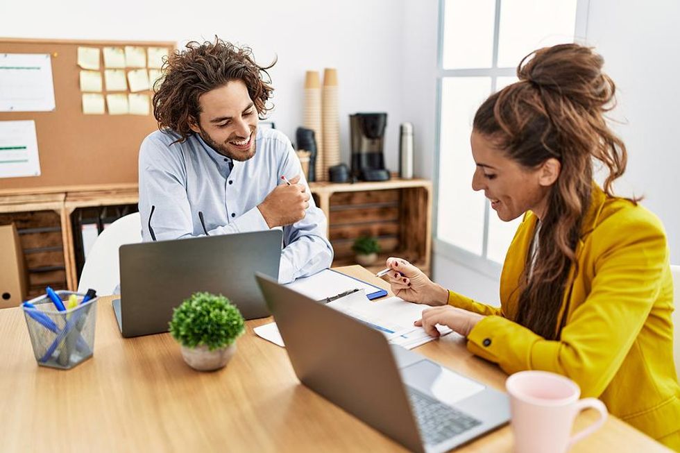 Happy employees working a job with meaning