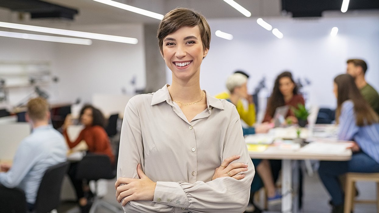 Happy woman returns to the workforce