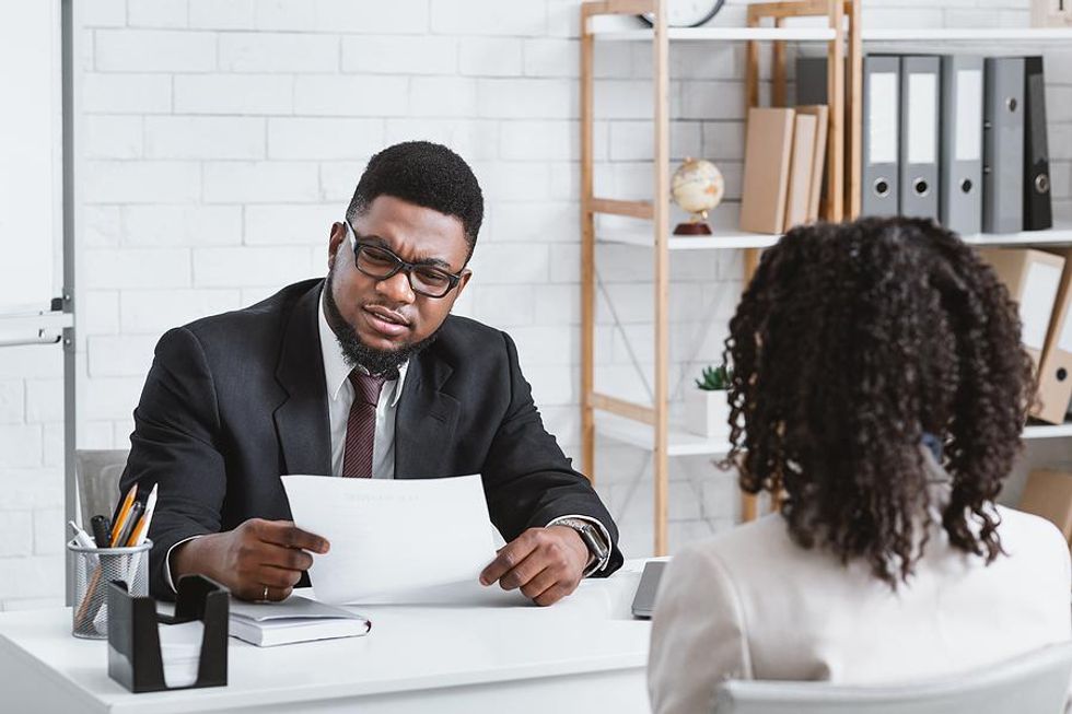 Hiring manager confused by the job candidate's resume during an interview