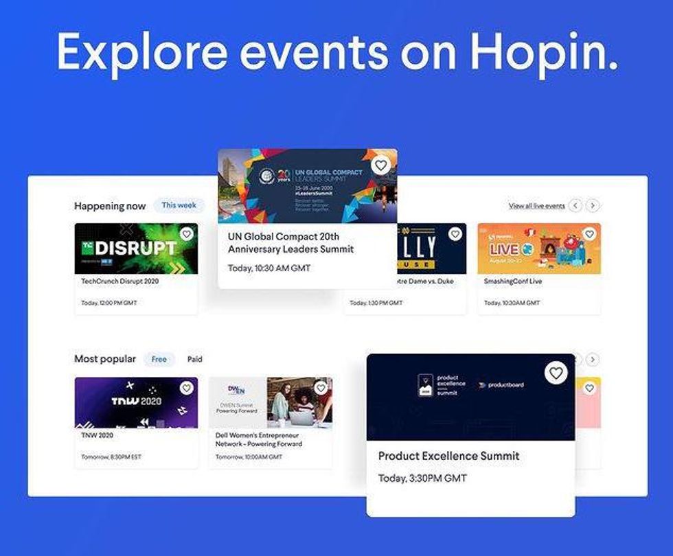 Hopin is a virtual events platform.