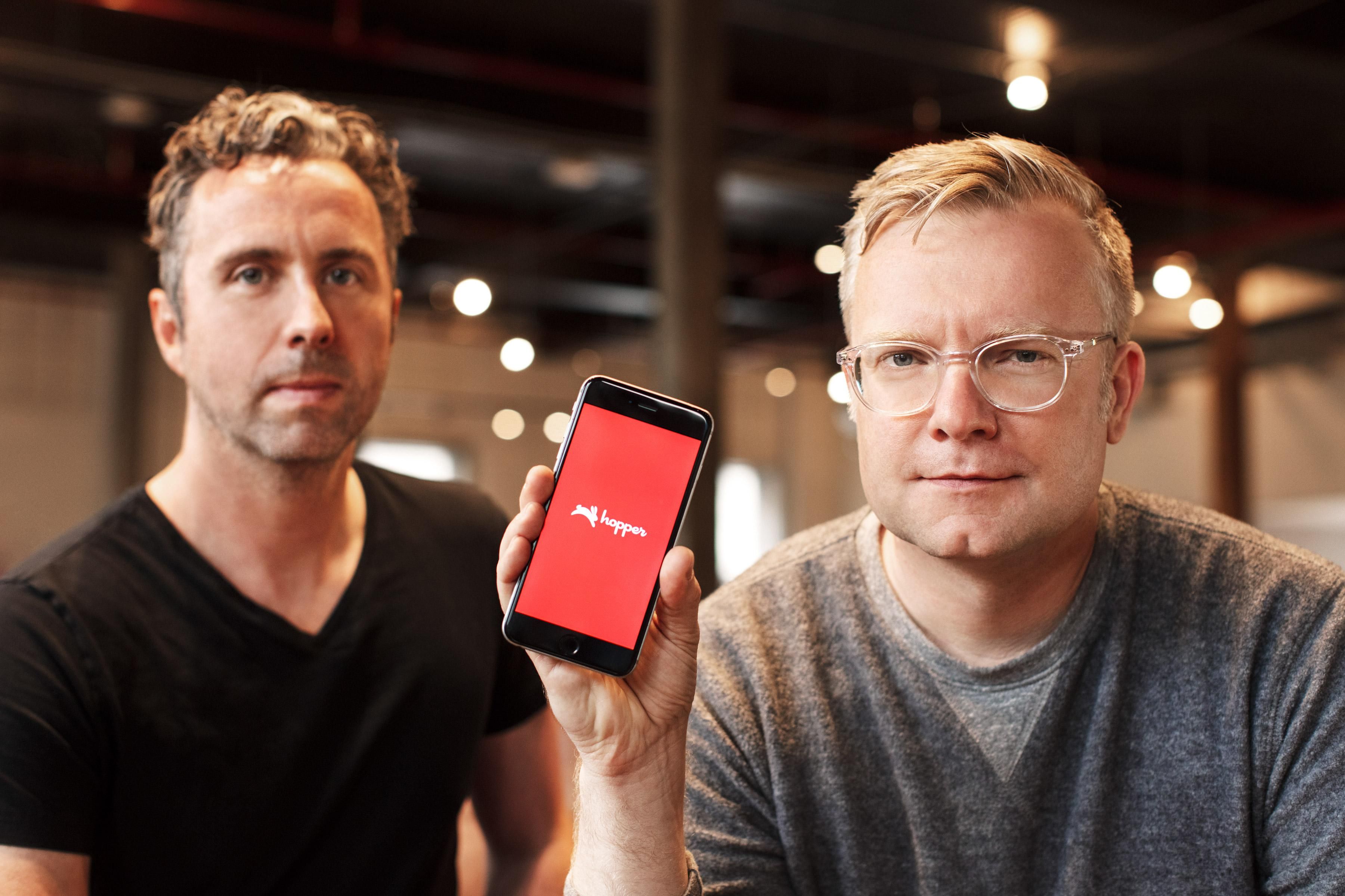 Hopper cofounders Frederic Lalonde and Joost Ouwerkerk.