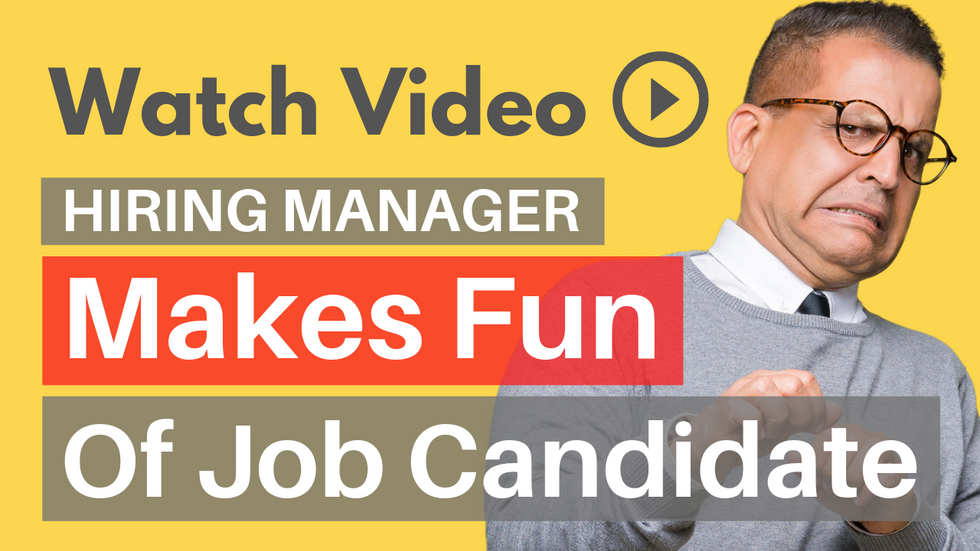 Hiring Manager Makes Fun Of A Candidate After A Job Interview