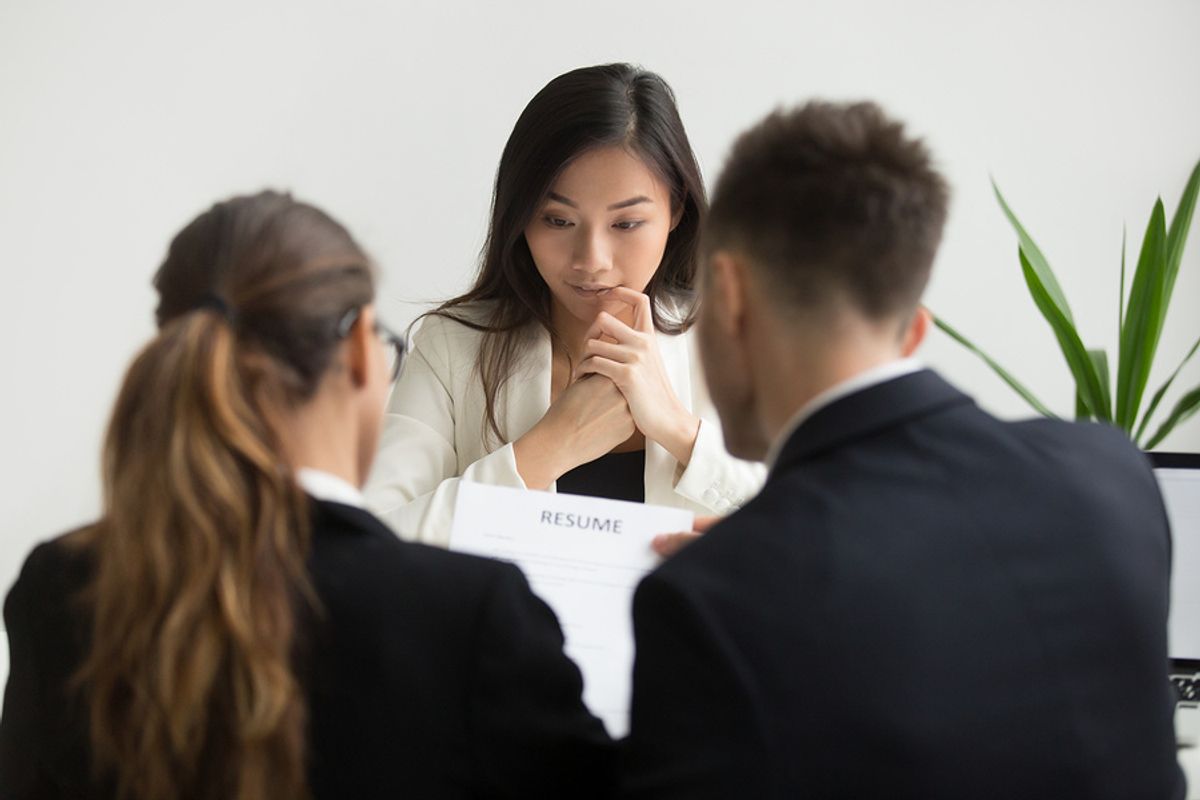Introvert using tips during a job interview