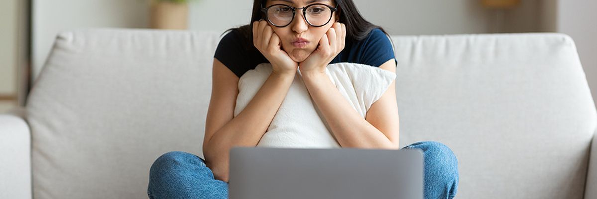 Job seeker shows frustration after being unemployed for a long period of time.