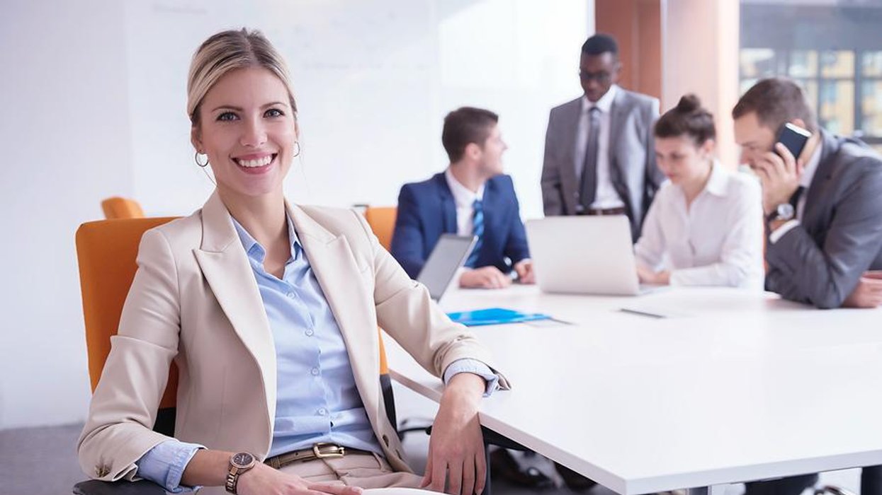 Leader delegates some tasks to her colleagues