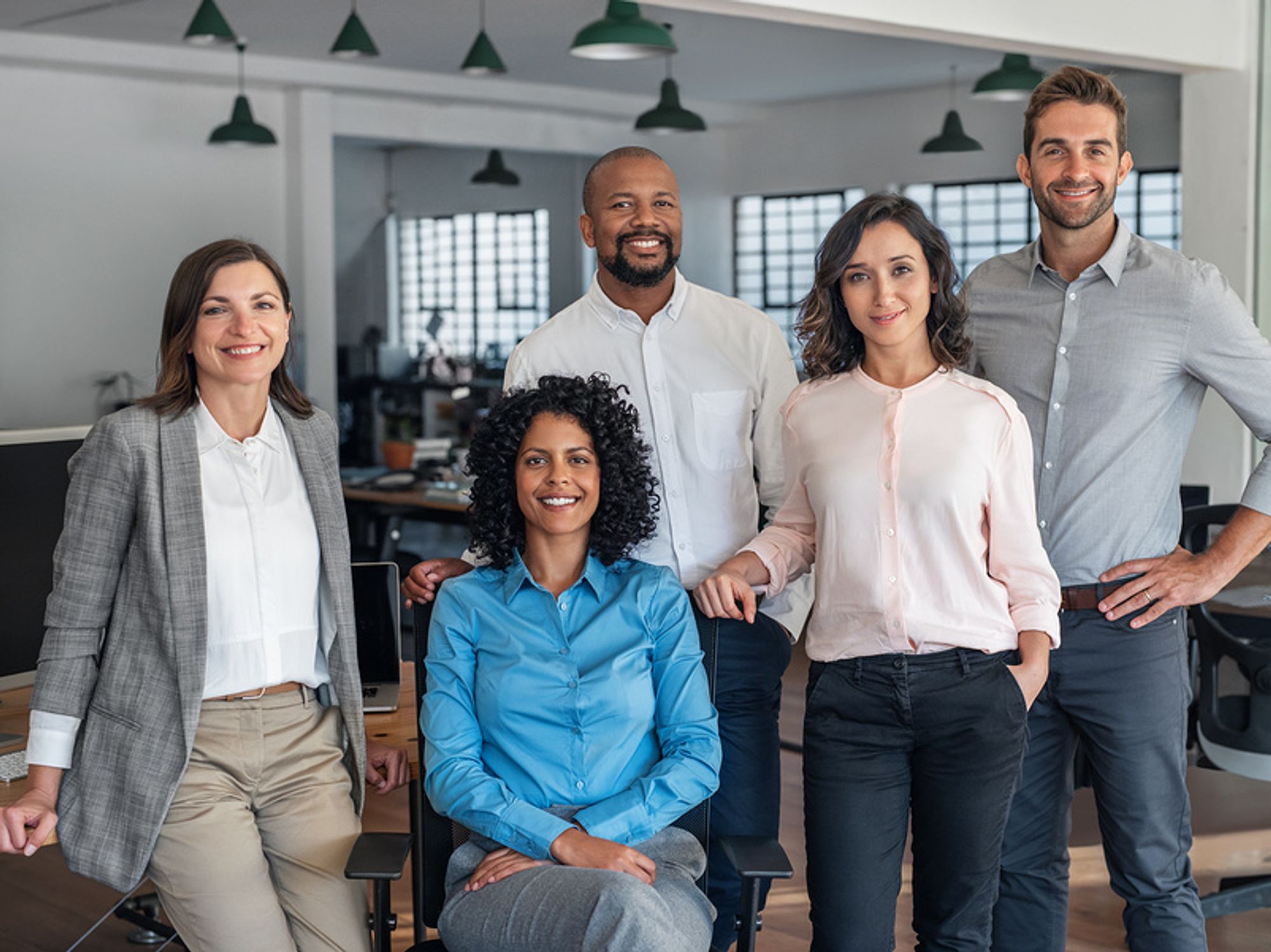 Leaders at a diverse workplace