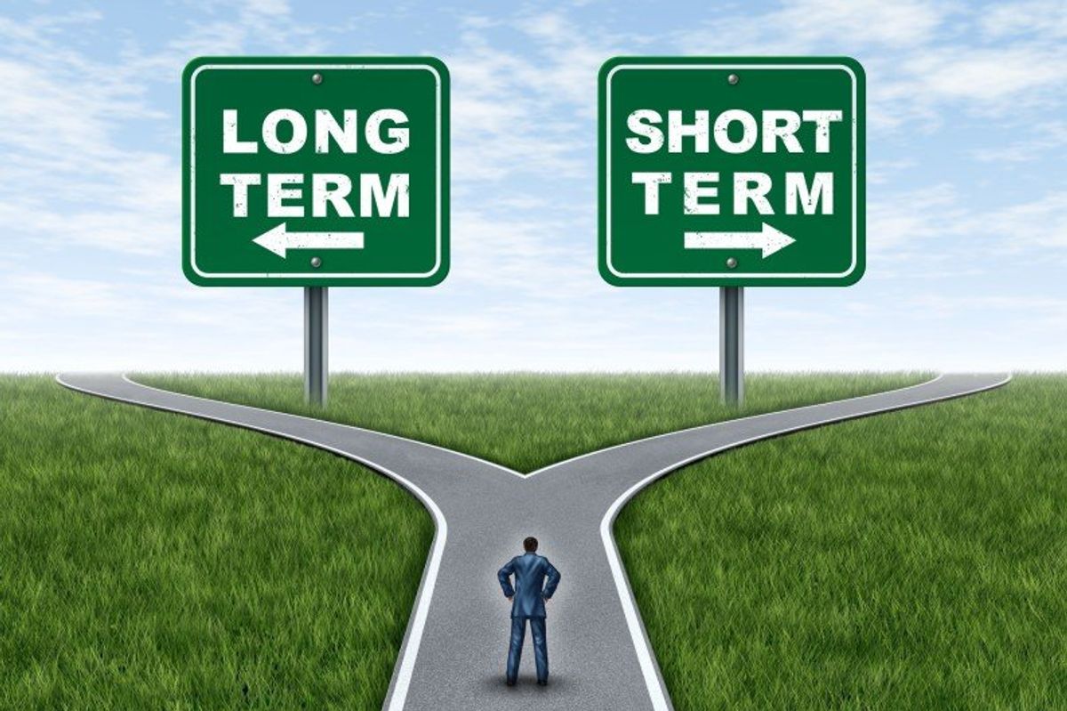 Long term and short term concept