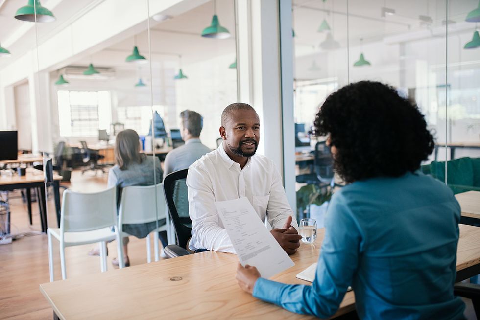 Man answers the interview question, "Tell me about yourself."