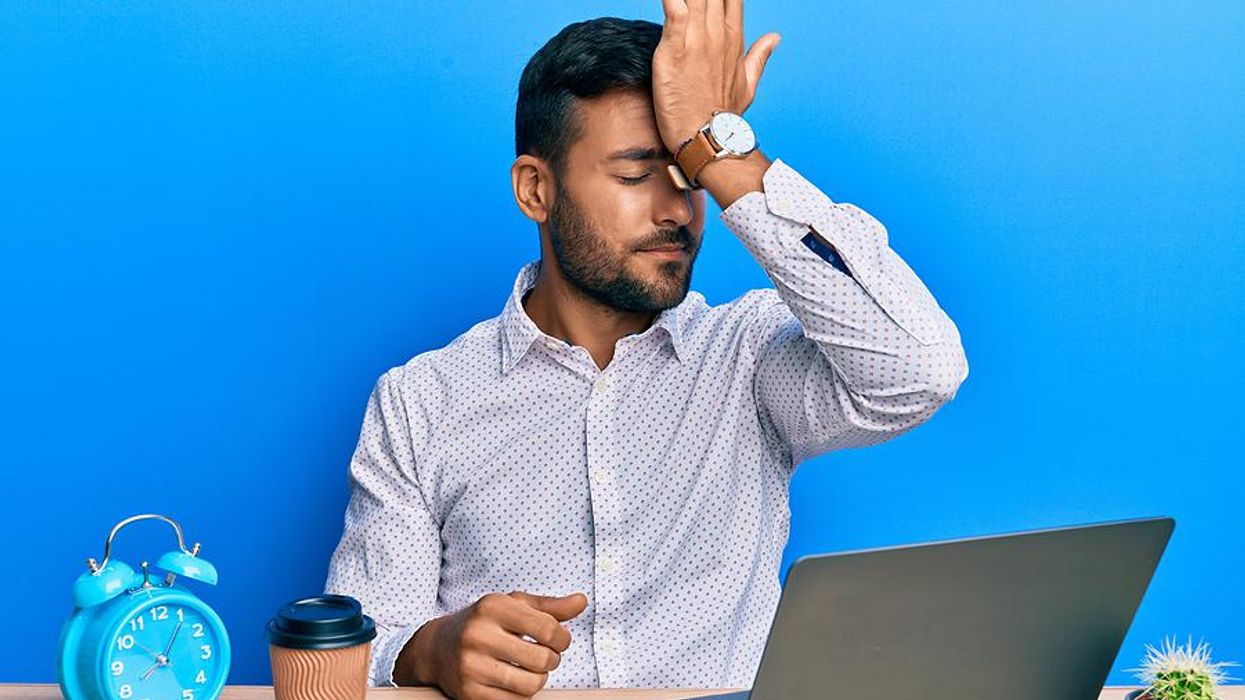 Man experiences job burnout