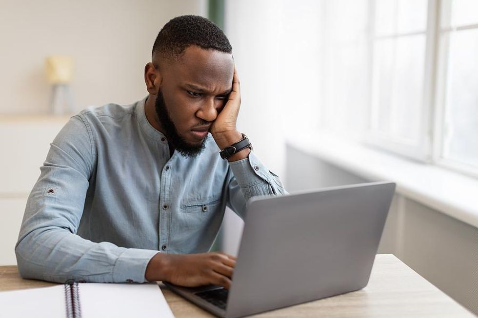 Man experiences job burnout