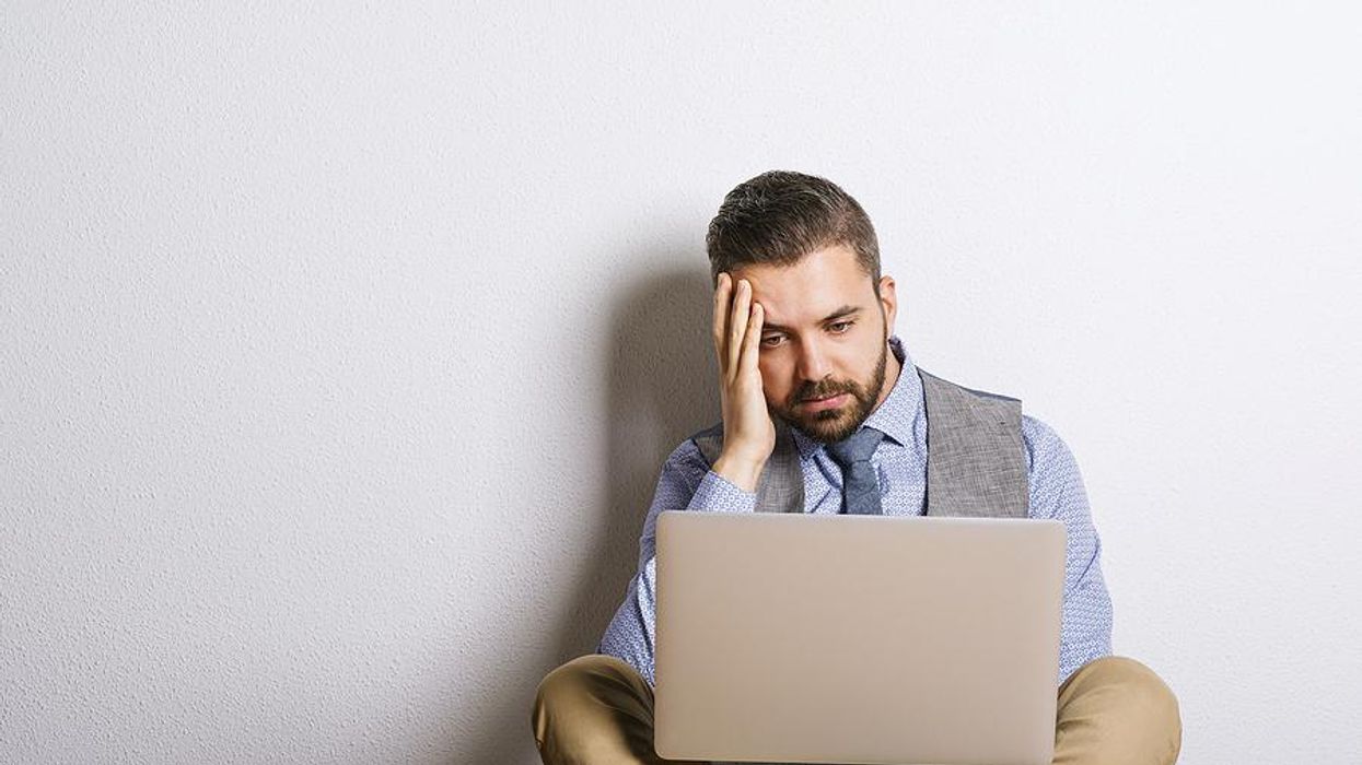 Man frustrated with outplacement services