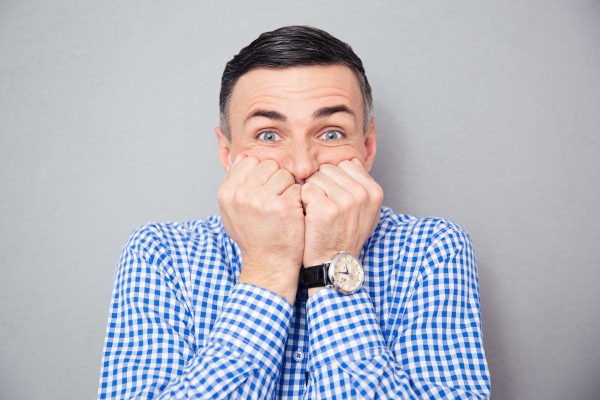 Man nervous about the lies on his resume