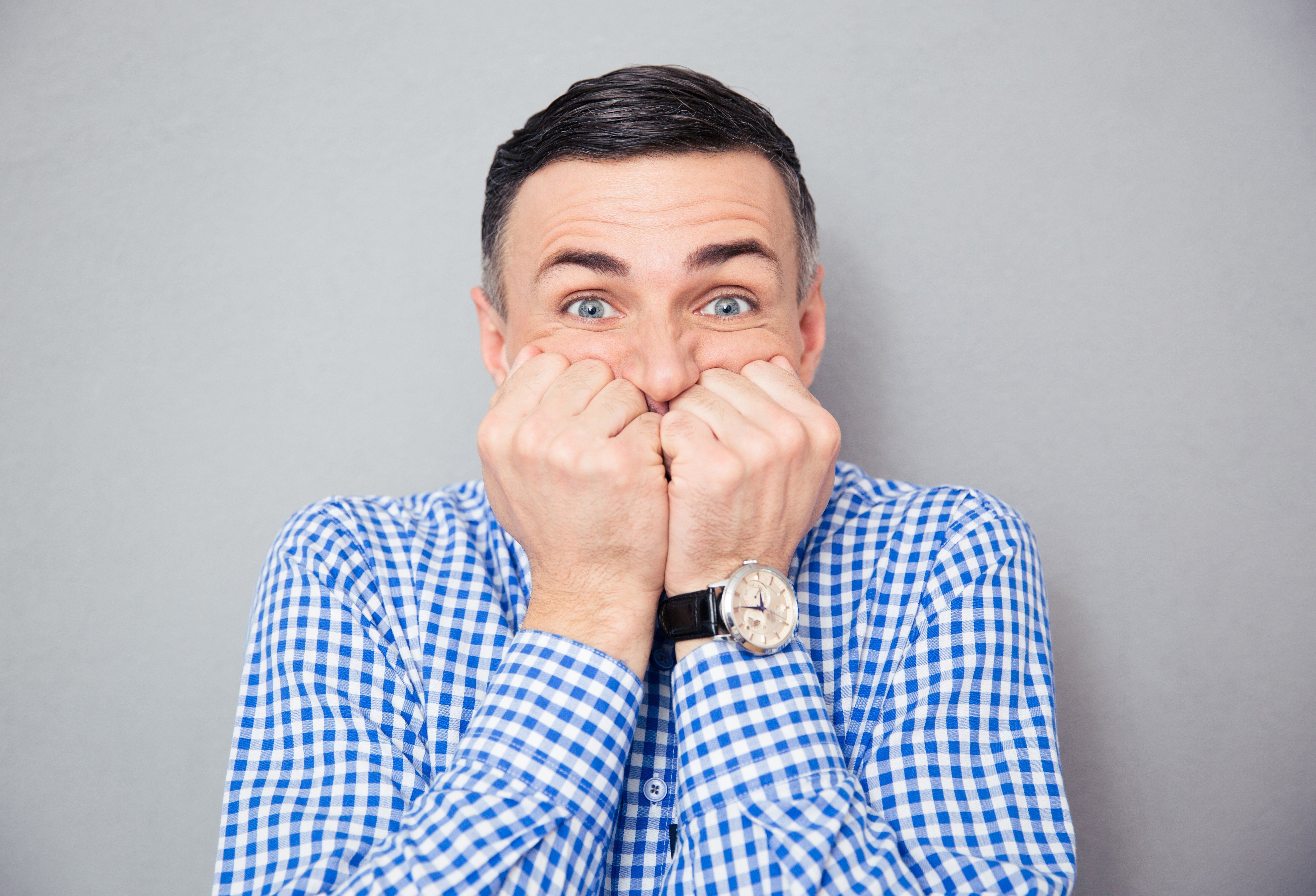 Man nervous about the lies on his resume