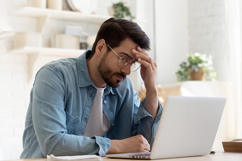 Man stressed about his bad boss